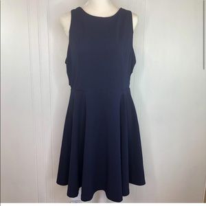 Lulus Call Back Navy Blue Backless Skater Dress XL